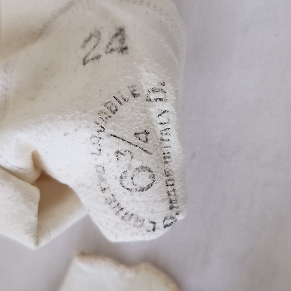 Vintage Ivory Leather Lace Gloves 6 3/4 Made In Italy - Picture 9 of 9